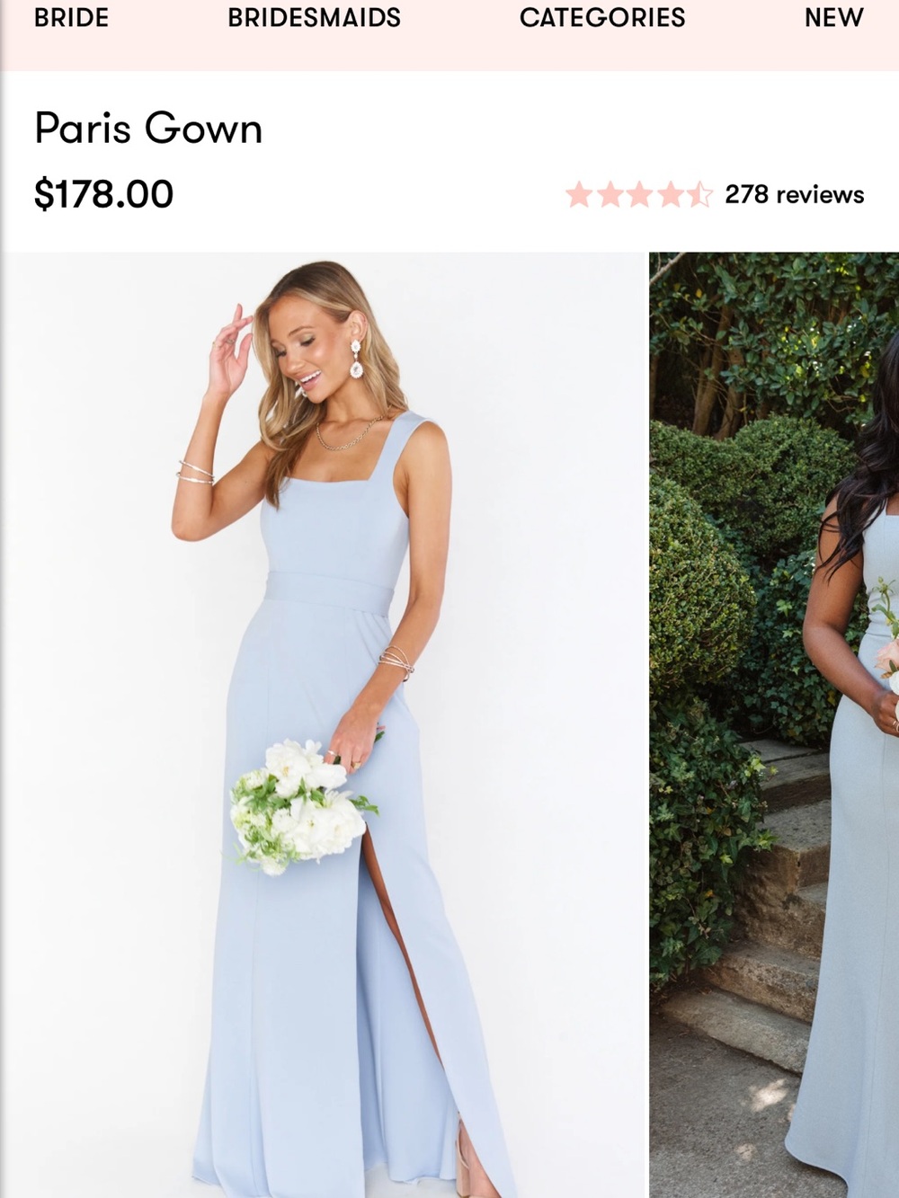 Mumu bridesmaids dress- Paris Gown